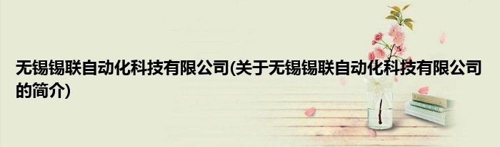 无锡锡联自动化科技有限公司(关于无锡锡联自动化科技有限公司的简介)