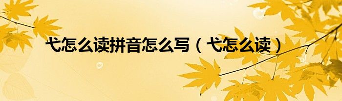 弋怎么读拼音怎么写（弋怎么读）