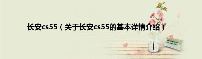 长安cs55（关于长安cs55的基本详情介绍）