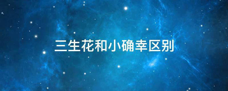 三生花和小确幸区别